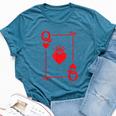 King & Queen Of Hearts Matching Couple Queen Of Hearts Bella Canvas T-shirt Heather Deep Teal