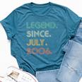 Legend Since July 2006 Vintage 18Th Birthday Boy Bella Canvas T-shirt Heather Deep Teal