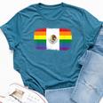 Lgbt Pride Rainbow Mexican Flag Bella Canvas T-shirt Heather Deep Teal