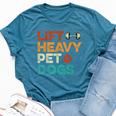 Lift Heavy Pet Dogs Gym Workout Pet Lover Canine Women Bella Canvas T-shirt Heather Deep Teal