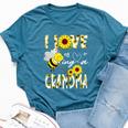 I Love Being A Grandma Sunflower Bee Lover Mother's Day Cute Bella Canvas T-shirt Heather Deep Teal