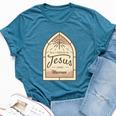 I Love Jesus And Macrame Hobby Lover Christian Bella Canvas T-shirt Heather Deep Teal