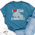 I Love Jesus And Mana Cute Christian Mana T Bella Canvas T-shirt Heather Deep Teal