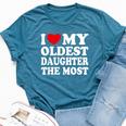 I Love My Oldest Daughter The Most I Heart My Daughter Bella Canvas T-shirt Heather Deep Teal