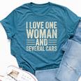 I Love One Woman And Several Cars Mechanic Car Lover Husband Bella Canvas T-shirt Heather Deep Teal