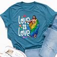 Love Is Love Pride Gay Jesus Pride For Women Bella Canvas T-shirt Heather Deep Teal