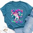 Mama Of The Birthday Princess Girl Dabbing Unicorn Mom Bella Canvas T-shirt Heather Deep Teal