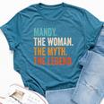 Mandy The Woman The Myth The Legend First Name Mandy Bella Canvas T-shirt Heather Deep Teal