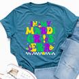 In My Mardi Gras Era Retro Groovy Carnival Party Women Bella Canvas T-shirt Heather Deep Teal