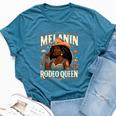 Melanin Rodeo Queen African-American Cowgirl Black Cowgirl Bella Canvas T-shirt Heather Deep Teal