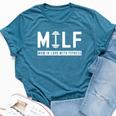 Milf Mom In Love With Fitness Saying Quote Bella Canvas T-shirt Heather Deep Teal