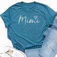 Mimi For Grandma Heart Mother's Day Mimi Bella Canvas T-shirt Heather Deep Teal