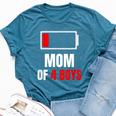 Mom Of 4 Boys Son For Bella Canvas T-shirt Heather Deep Teal