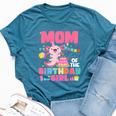 Mom Of The Birthday Axolotl Girl Mom And Dad Family Party Bella Canvas T-shirt Heather Deep Teal