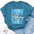 Mom Of The Birthday Girl Family Snowflakes Winter Party Bella Canvas T-shirt Heather Deep Teal