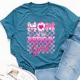 Mom And Dad Of The Birthday Girl Doll Family Party Decor Bella Canvas T-shirt Heather Deep Teal