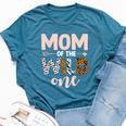 Mom And Dad Of The Wild One Birthday Girl Family Party Decor Bella Canvas T-shirt Heather Deep Teal
