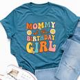 Mommy Of The Birthday Girl Daughter Groovy Mom Retro Theme Bella Canvas T-shirt Heather Deep Teal