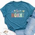 Mommy Wildflower Floral Mommy Bella Canvas T-shirt Heather Deep Teal