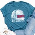 Moms Against White Baseball Pants Mother's Day Sport Lover Bella Canvas T-shirt Heather Deep Teal