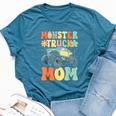 Monster Truck Mom Groovy Truck Lover Mom Female Bella Canvas T-shirt Heather Deep Teal