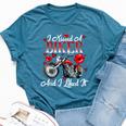 Motorcyle Girl Wife I Kissed A Biker And I Liked It Bella Canvas T-shirt Heather Deep Teal