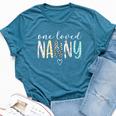 Nanny One Loved Nanny Mother's Day Bella Canvas T-shirt Heather Deep Teal