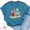 No Rain No Flowers Cute Adorable For Women Bella Canvas T-shirt Heather Deep Teal