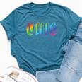 Ohio Lgbtq Pride Rainbow Pride Flag Bella Canvas T-shirt Heather Deep Teal