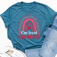 One Loved Grandma Rainbow Cute Valentine Day Bella Canvas T-shirt Heather Deep Teal