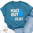 Peace Out 12Th Grade Graduation Last Day School Student Bday Bella Canvas T-shirt Heather Deep Teal