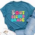 Peace Out 2Nd Grade Graduation Class 2024 Last Day Of School Bella Canvas T-shirt Heather Deep Teal