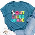 Peace Out 3Rd Grade Graduation Class 2024 Last Day Of School Bella Canvas T-shirt Heather Deep Teal