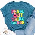 Peace Out Third Grade Last Day Of School 3Rd Grade Teacher Bella Canvas T-shirt Heather Deep Teal