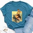 Pin-Up Girls Willys Mb Ww2 Poster Vintage Bella Canvas T-shirt Heather Deep Teal