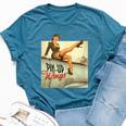 Pinup Girl Wings Vintage Poster Ww2 Bella Canvas T-shirt Heather Deep Teal