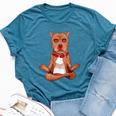 Pitbull Yoga Animal Lover Zen Dog Puppy Yogi Namaste Bella Canvas T-shirt Heather Deep Teal