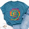 Praise The Lord Christian Faith Tie Dye Cute Christianity Bella Canvas T-shirt Heather Deep Teal