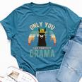 Only You Can Prevent Drama Vintage Llama Graphic Bella Canvas T-shirt Heather Deep Teal