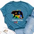 Proud Autism Mom Autism Awareness Puzzle Mom Mother Bella Canvas T-shirt Heather Deep Teal