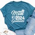 Proud Mom Of A 2024 Graduate Graduation Family Mama Women Bella Canvas T-shirt Heather Deep Teal