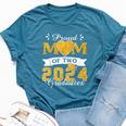 Proud Mom Of Two 2024 Graduates Mother Class Of 2024 Senior Bella Canvas T-shirt Heather Deep Teal