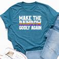 Make The Rainbow Godly Again Lgbt Flag Gay Pride Bella Canvas T-shirt Heather Deep Teal