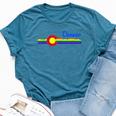 Rainbow Mountains Of Colorado Lgbt Pride Bella Canvas T-shirt Heather Deep Teal