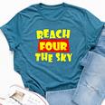Reach Four The Sky Birthday 4Th Bday 4 Year Old Girl Boy Bella Canvas T-shirt Heather Deep Teal
