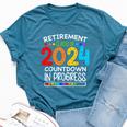 Retirement Class Of 2024 Teacher Countdown Loading Teacher Bella Canvas T-shirt Heather Deep Teal