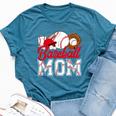 Retro Baseball Mom Mama Baseball Life Softball Life Game Day Bella Canvas T-shirt Heather Deep Teal
