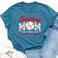 Retro Baseball Mom Like A Normal Mom But Louder And Prouder Bella Canvas T-shirt Heather Deep Teal