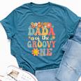 Retro Dada Of Groovy One Matching Family 1St Birthday Party Bella Canvas T-shirt Heather Deep Teal Retro Dada Of Groovy One Matching Family 1St Birthday Party Bella Canvas T-shirt Heather Deep Teal