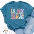 Retro Groovy In My Retirement Era Teacher Retired 2024 Bella Canvas T-shirt Heather Deep Teal